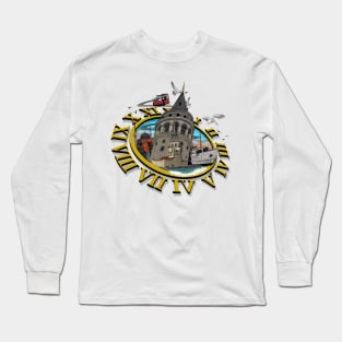 istanbul digital illustration, Collage art, City concept. Long Sleeve T-Shirt